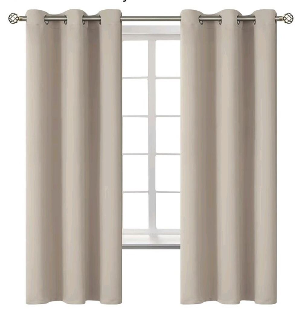 Camel Room Darkening Curtains Grommet Thermal Insulated 2 Panels, 42 x 63 Inch